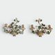 Pair of Wall Lights with Floral Basket in Painted Sheet Metal. Italian Work. Circa 19.