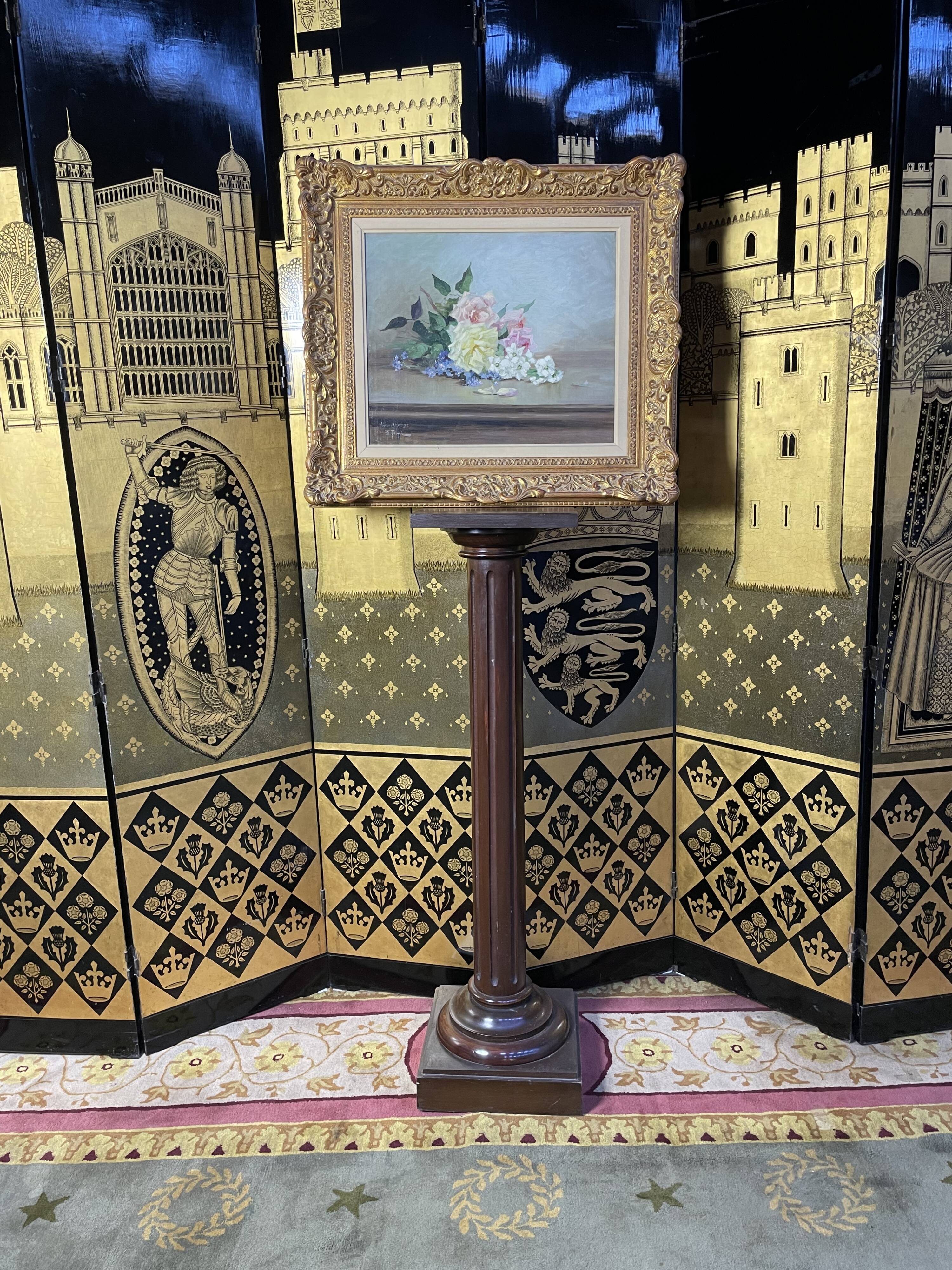 Oil follows canvas "Bouquet of roses" Ernest Filliard (1868-1933)