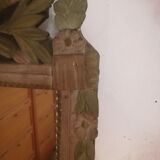 Louis XVI period mirror in patinated wood - 84x51cm