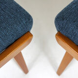 Ash & walnut dining chairs from Jitona Sobeslav, 1950