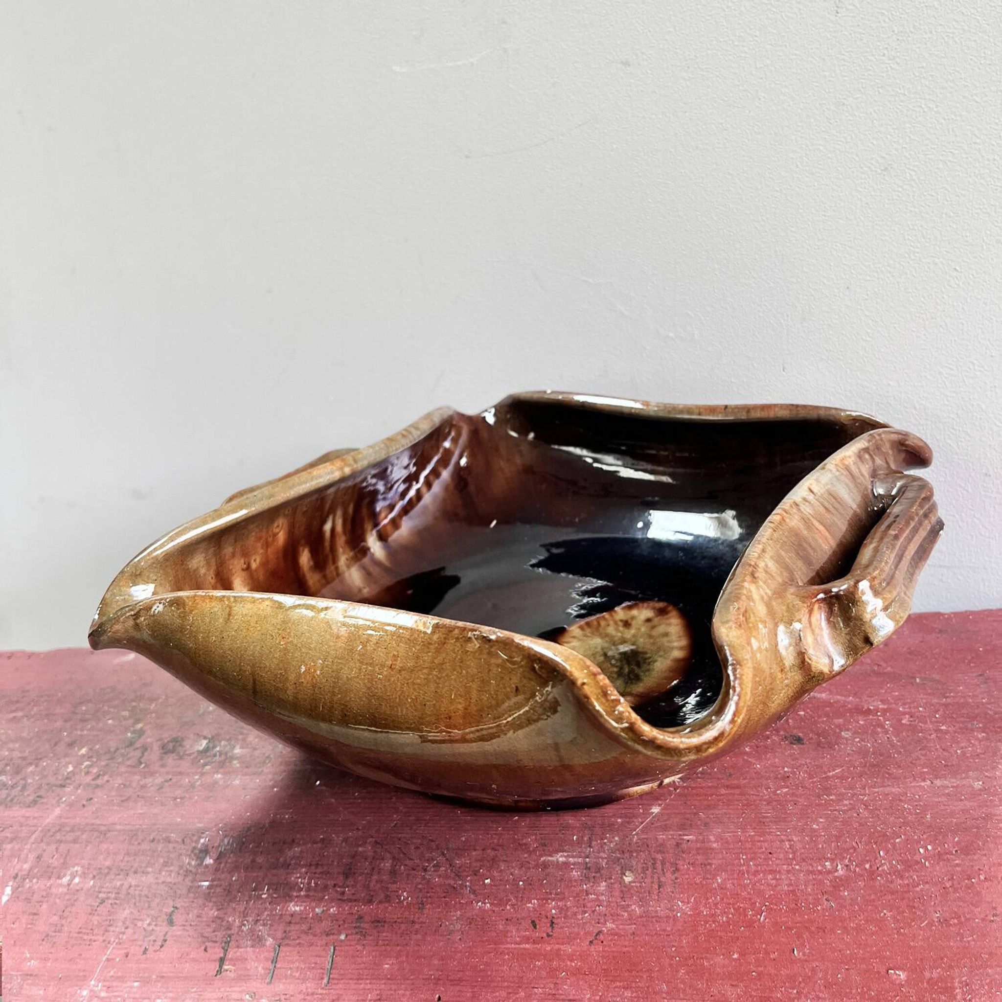 Coupe en poterie vernissée Meyssac