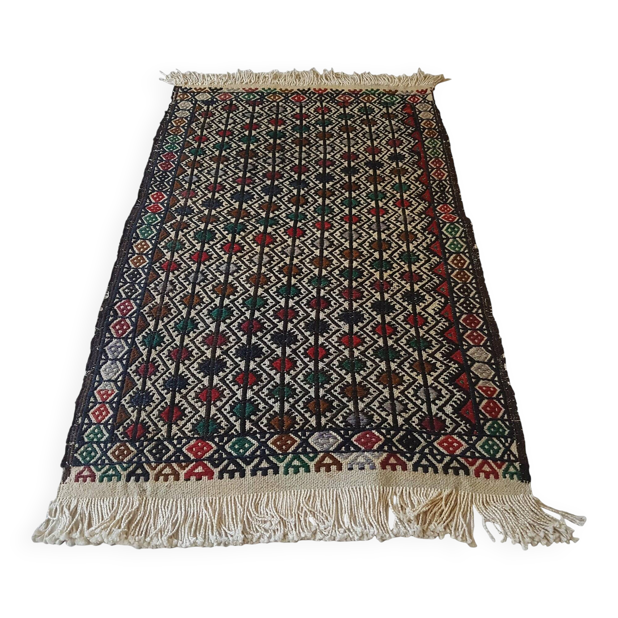 Vintage Turkish kilim handwoven 51x81 cm