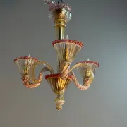 Small Venetian chandelier made of Murano glass circa 1940.