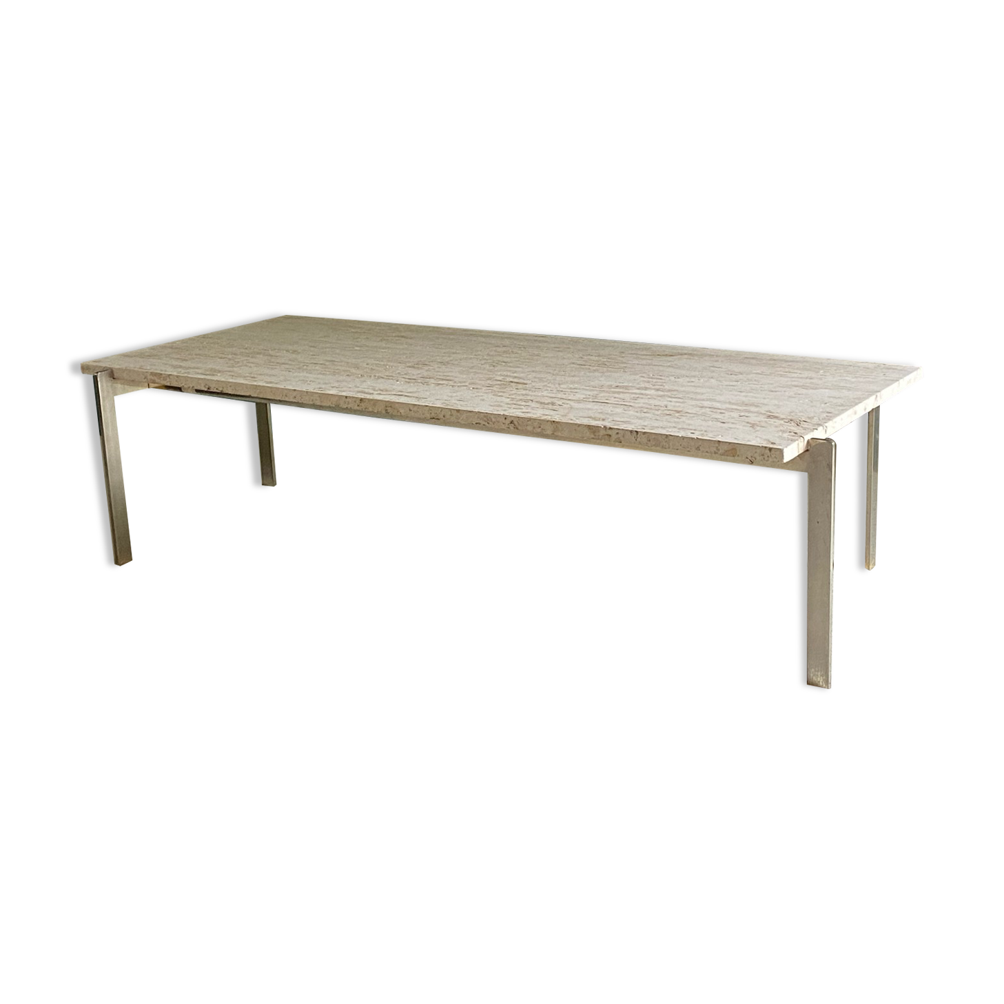 1970 rectangular travertine coffee table