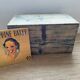 Old wooden trunk tool box