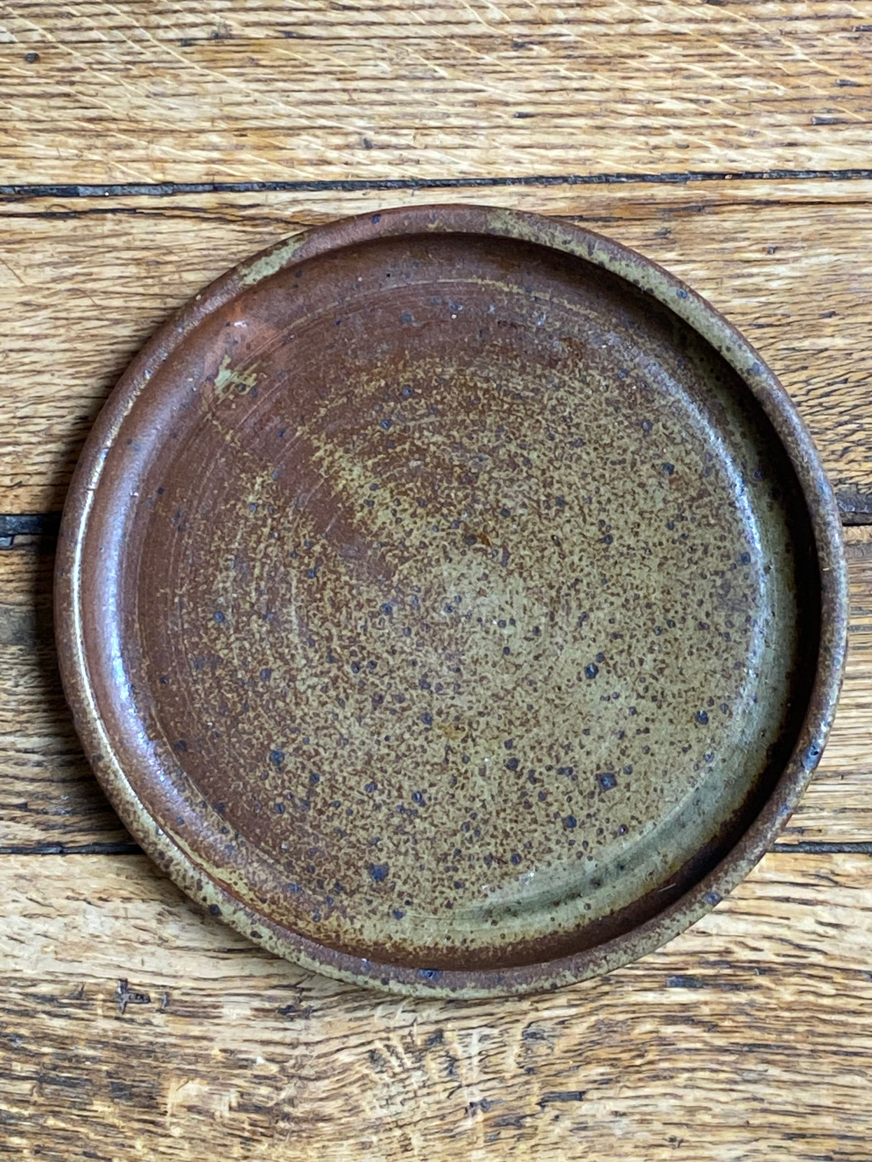 Pyrite stoneware dish
