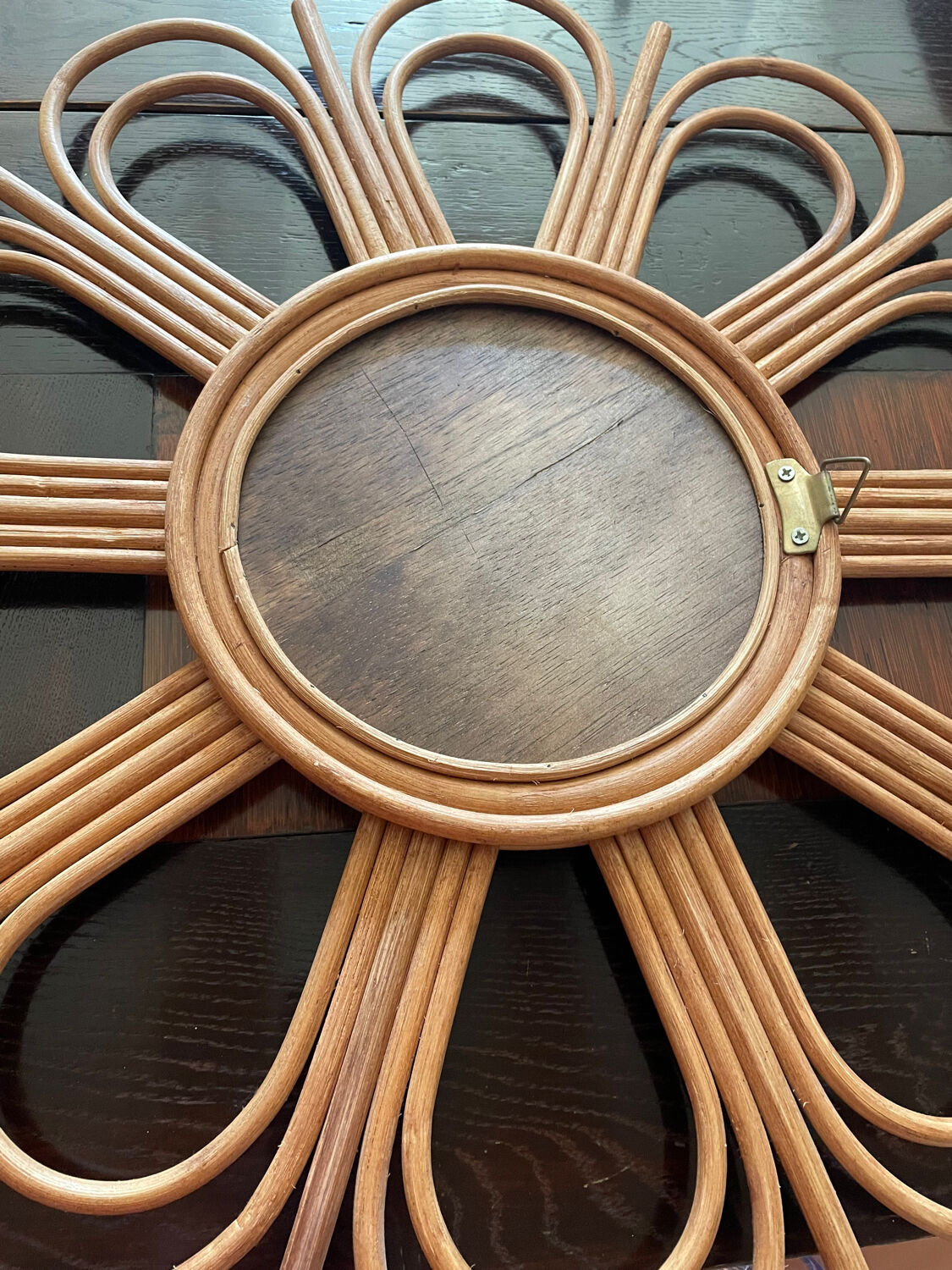 Rattan sun mirror
