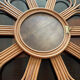 Rattan sun mirror