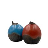 Wilmer W Ramirez, Lot de 2 vases en faïence, Amérique du Sud, années 1990