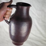 Sandstone pitcher with brown glaze - red by Geneviève BAPTENDIER Laurence MOLINARD