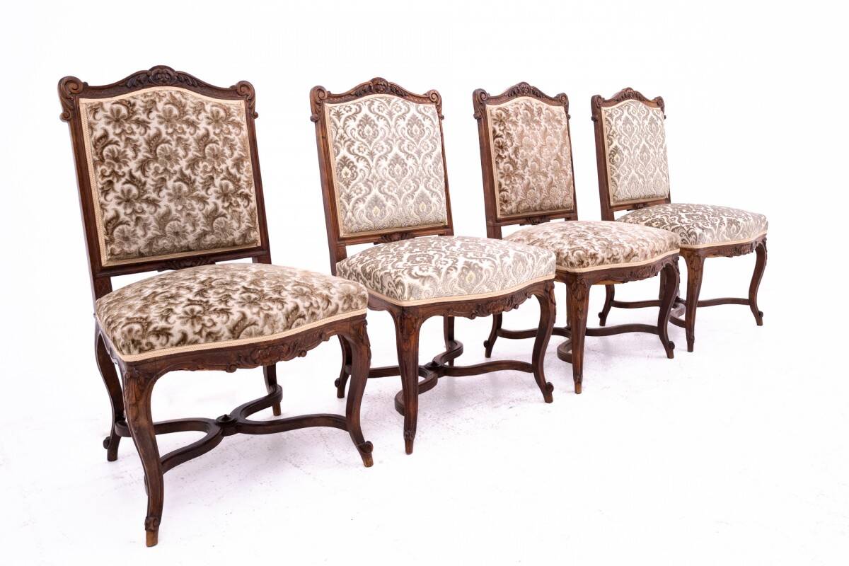 Set of 4 chairs, France, circa 1910.