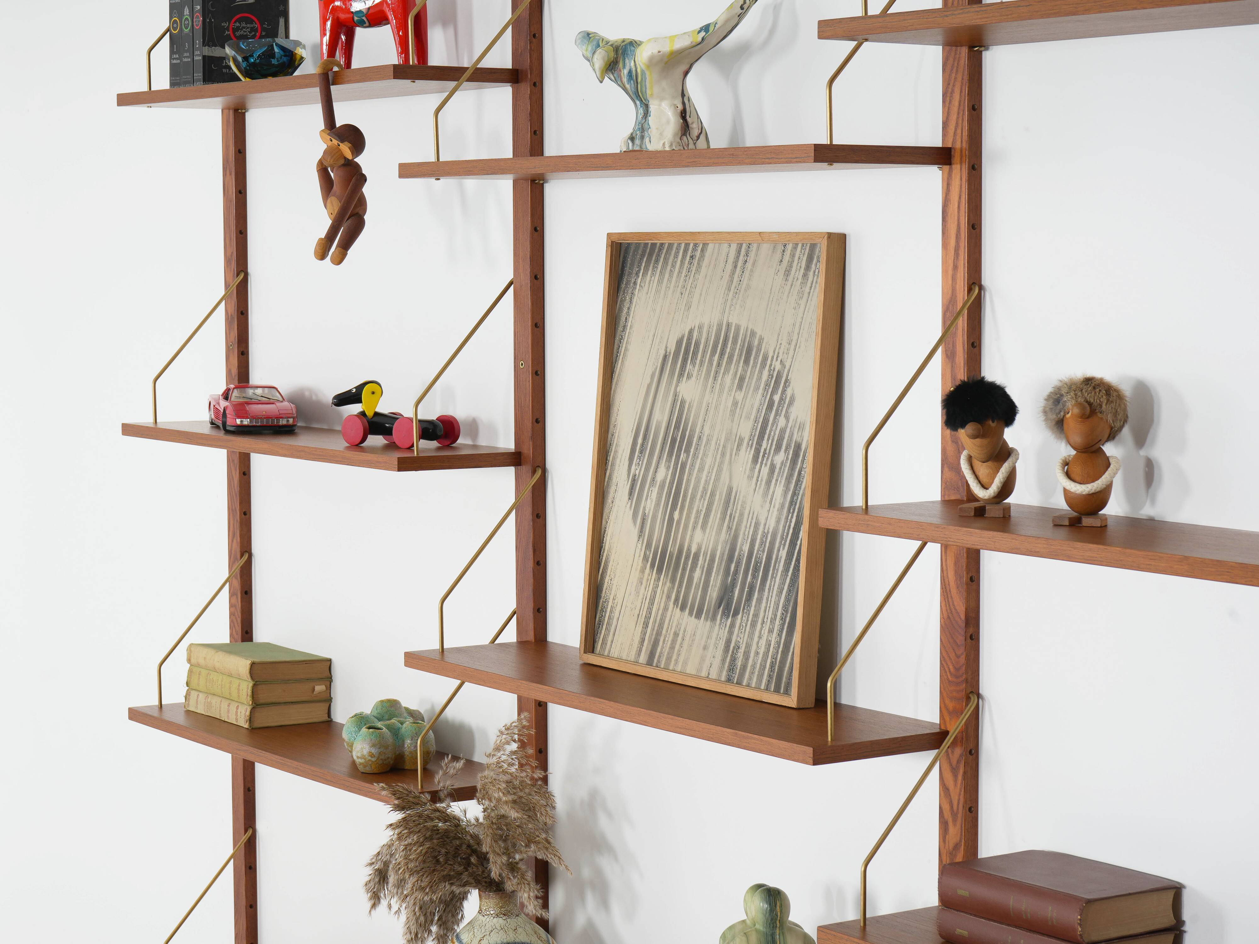 Teak modular shelving unit, Danish design, 1960s, made in Denmark