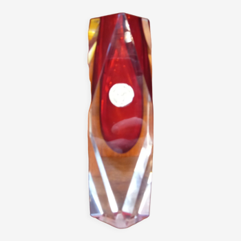 Vase rouge Flavio Poli Murano