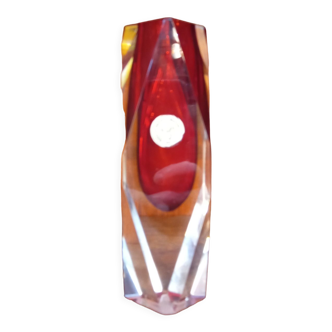 Red vase Flavio Poli Murano