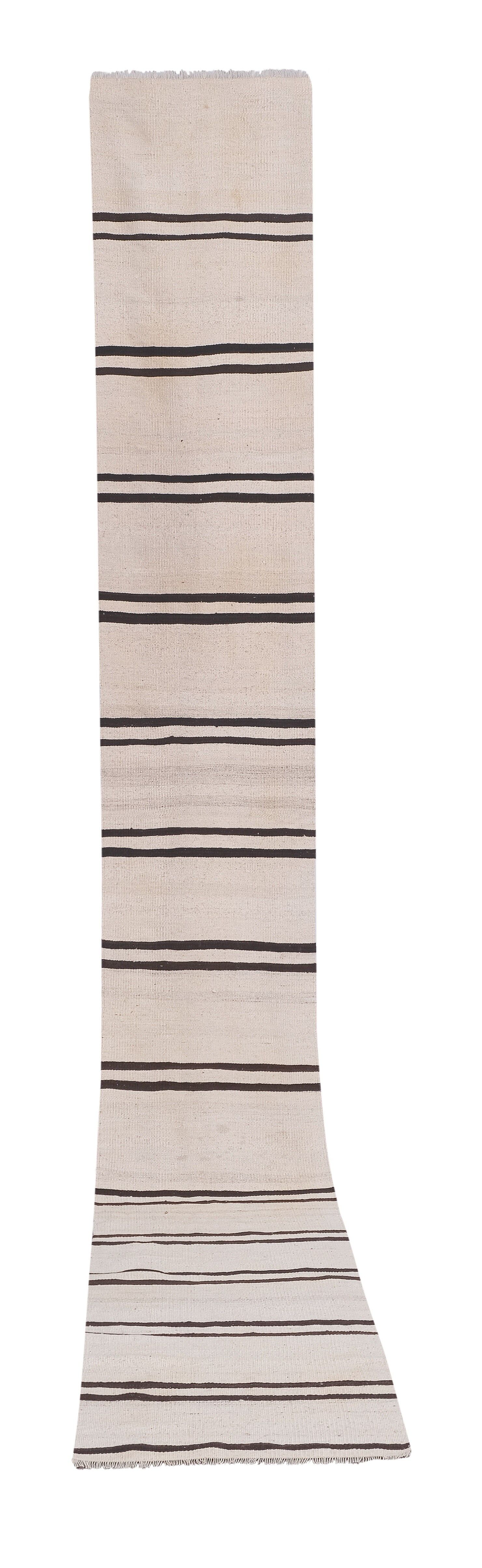 Vintage Turkish rug from Oushak, hand-woven 63x452 cm