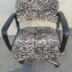 Vintage leopard fabric office chair