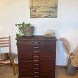 Vintage wooden architect's professional furniture