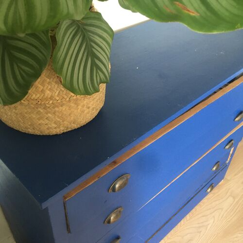 Antique blue chest of drawers