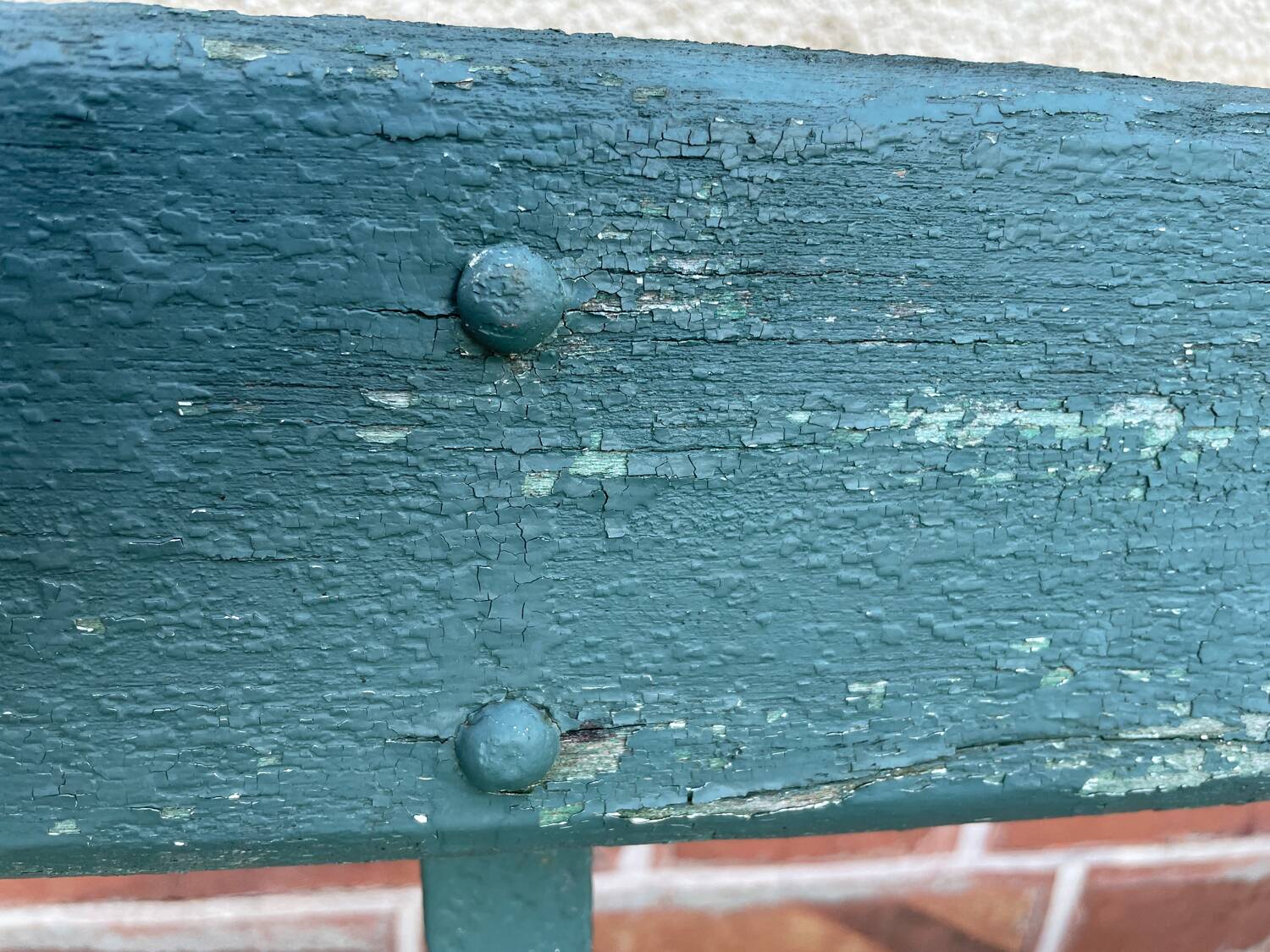 Antique folding garden bench