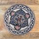 Assiette décorative tunisienne vintage peinte à la main avec chameau, grès orné