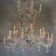 Grand Venetian chandelier in multicoloured Murano glass, circa 1920.