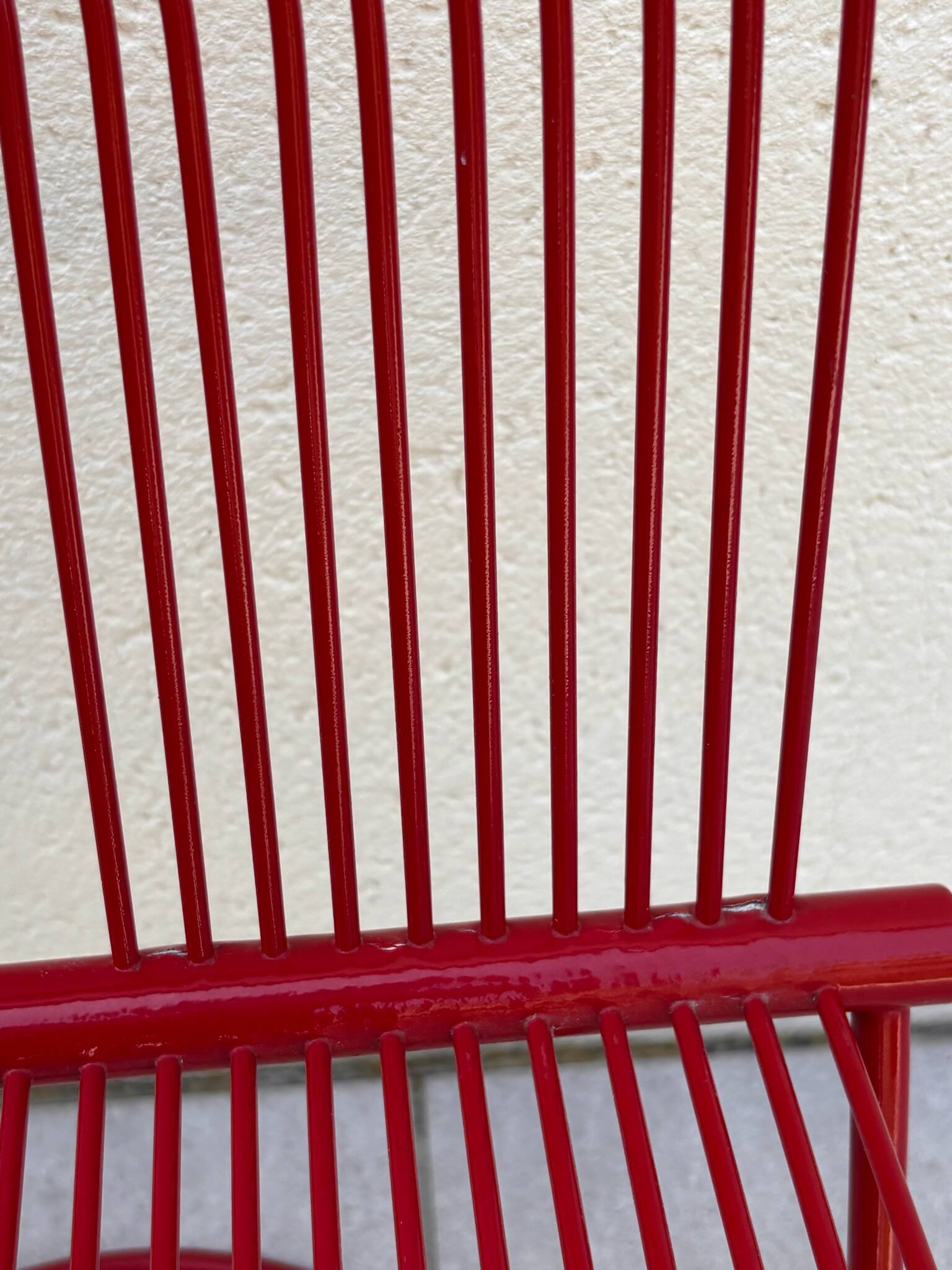 Swing Chair Jutta and Herbert Ohl Rosenthal Lübke 1982 Lacquered Red Steel