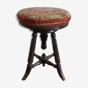 Napoleon III embroidered tabouret