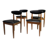 Lot de 4 chaises de salle à manger du milieu du siècle des années 1970 par Schreiber