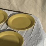 Set of 6 modern yellow dessert plates D19