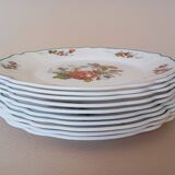 10 assiettes à dessert Arcopal "Ronsard"