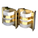 Pair of Hans-Agne Jakobsson V334/1 wall lamps in brass and opaline plastic