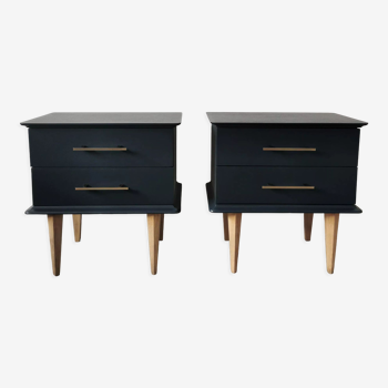 Vintage bedside table pair