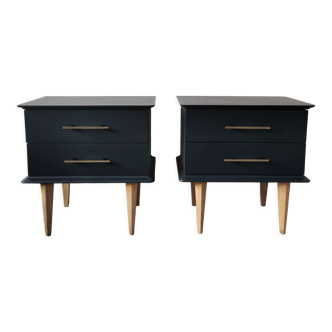 Vintage bedside table pair