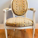 Chair and armchair medallion, Louis XVI style, circa 1950