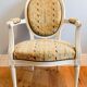 Chaise et fauteuil médaillon, style louis xvi, vers 1950