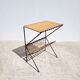 Sellette porte revues rotin 1960 triangulaire