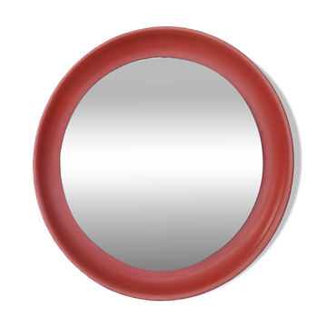 Space age orange mirror Schöninger 1960s/70s
