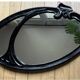 Oval cast steel mirror with Art Nouveau decor