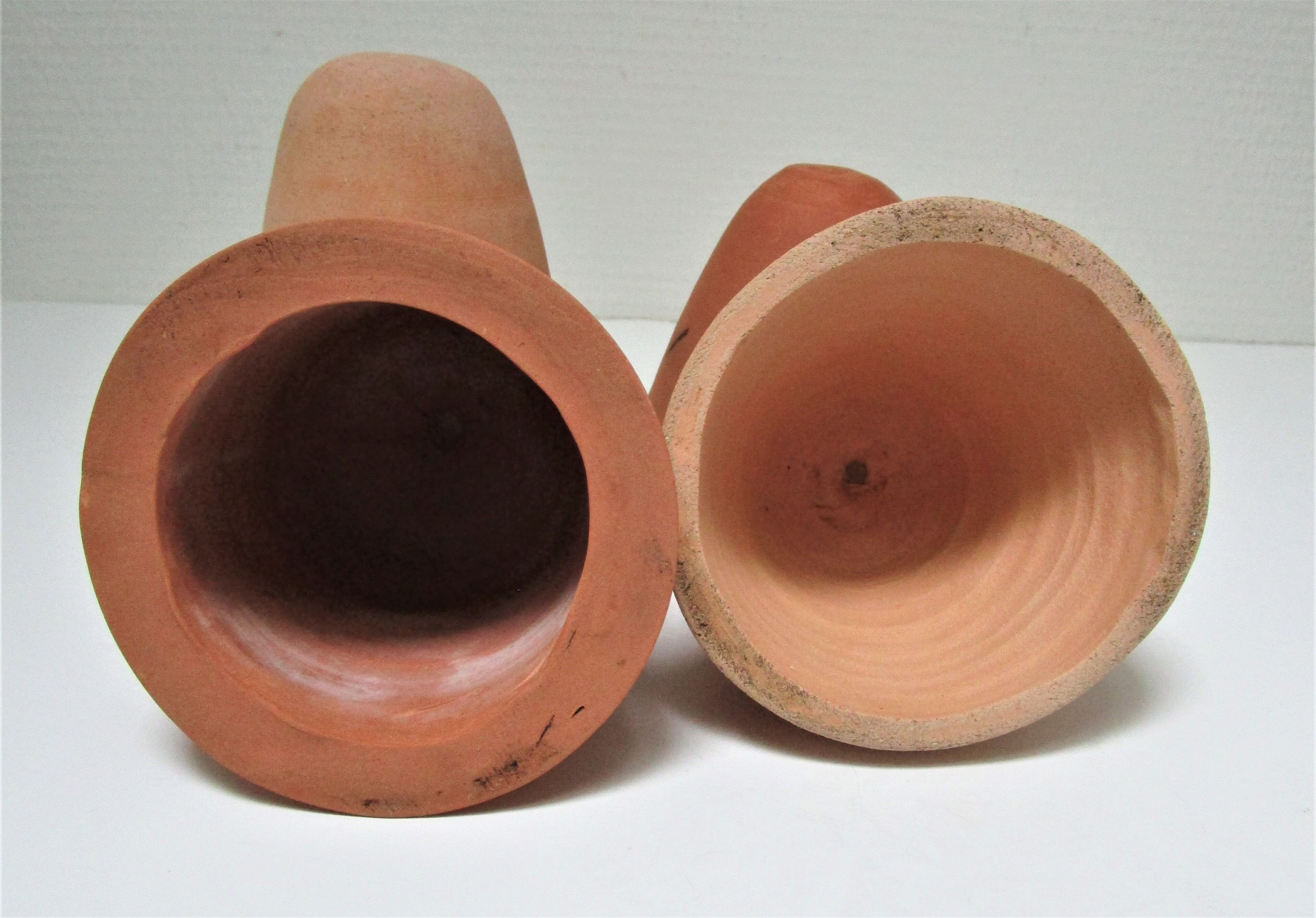 Four bells for seedlings in vintage terracotta