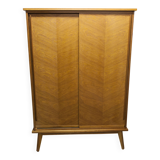 Armoire penderie 1950 pieds compas portes coulissantes plateau neuf