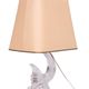 Daum Crystal Glass Bird Table Lamp, Vintage 1960s, France, Oval Shade