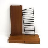 Scandinavian teak shelving unit "String", Kajsa and Nils Strinning, Sweden, 1950