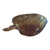 60's amber glass cup