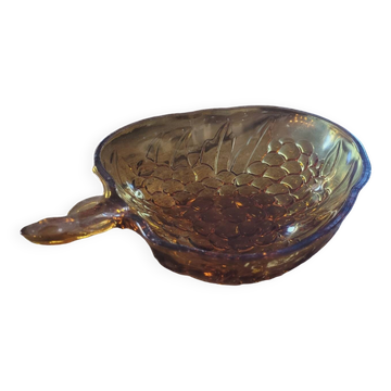 Coupe en verre ambré 60's