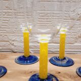 Set 5 water glasses 80s