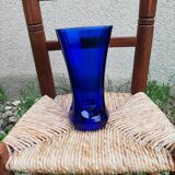 Vase bleu cobalt Luminarc vintage