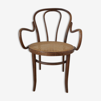 Armchair in bentwood and caning