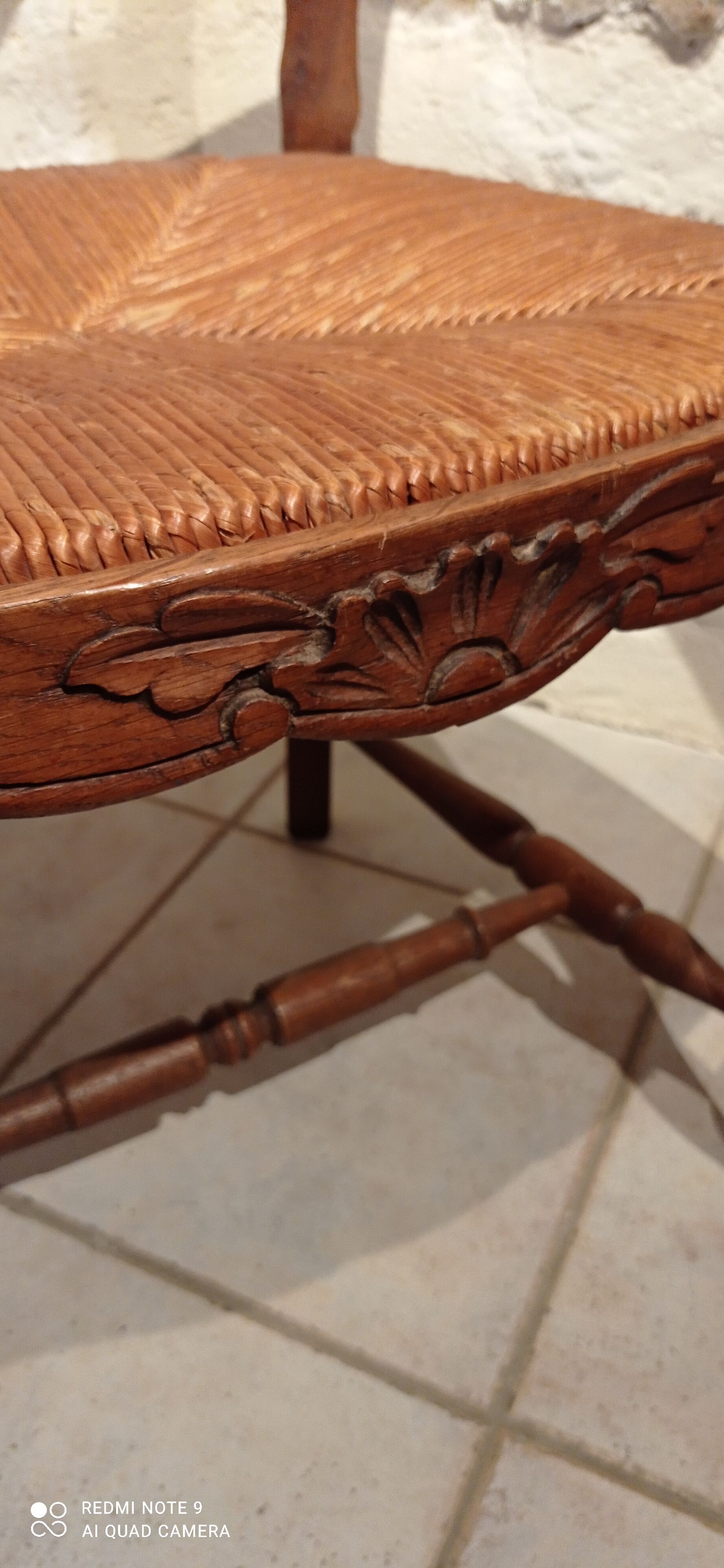 Antique mulched armchair