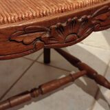 Fauteuil paillé ancien