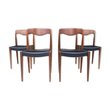 Lot of Scandinavian-style teak chairs